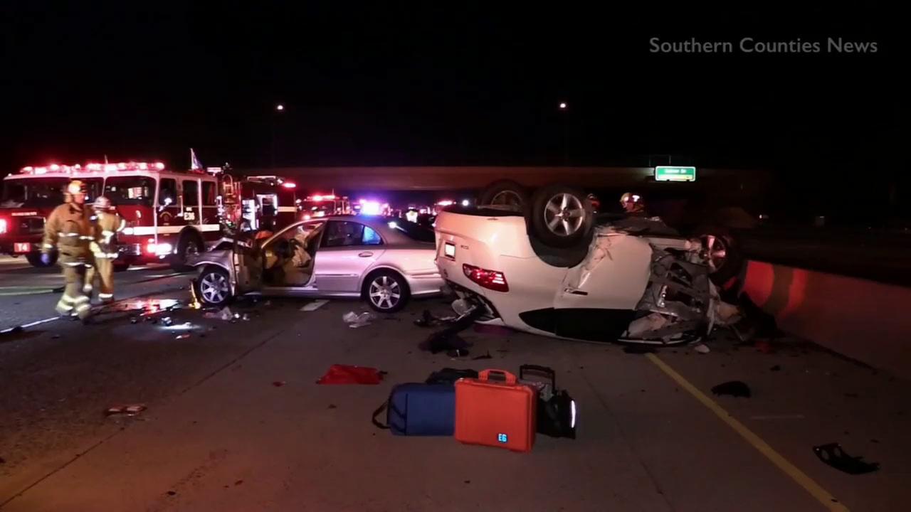 Injured In 3 Car Crash On 405 Freeway In Irvine Injured In 3 Car Crash On 405 Freeway In Irvine
