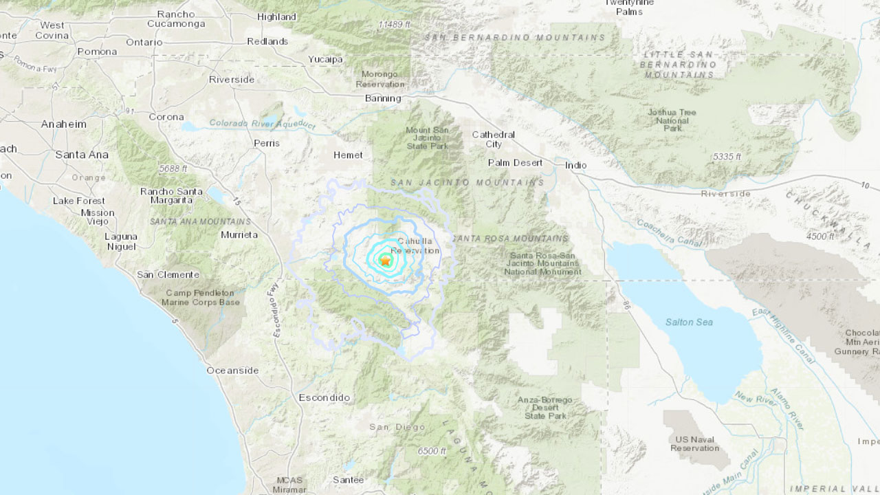 Multiple earthquakes strike Riverside County's Aguanga area