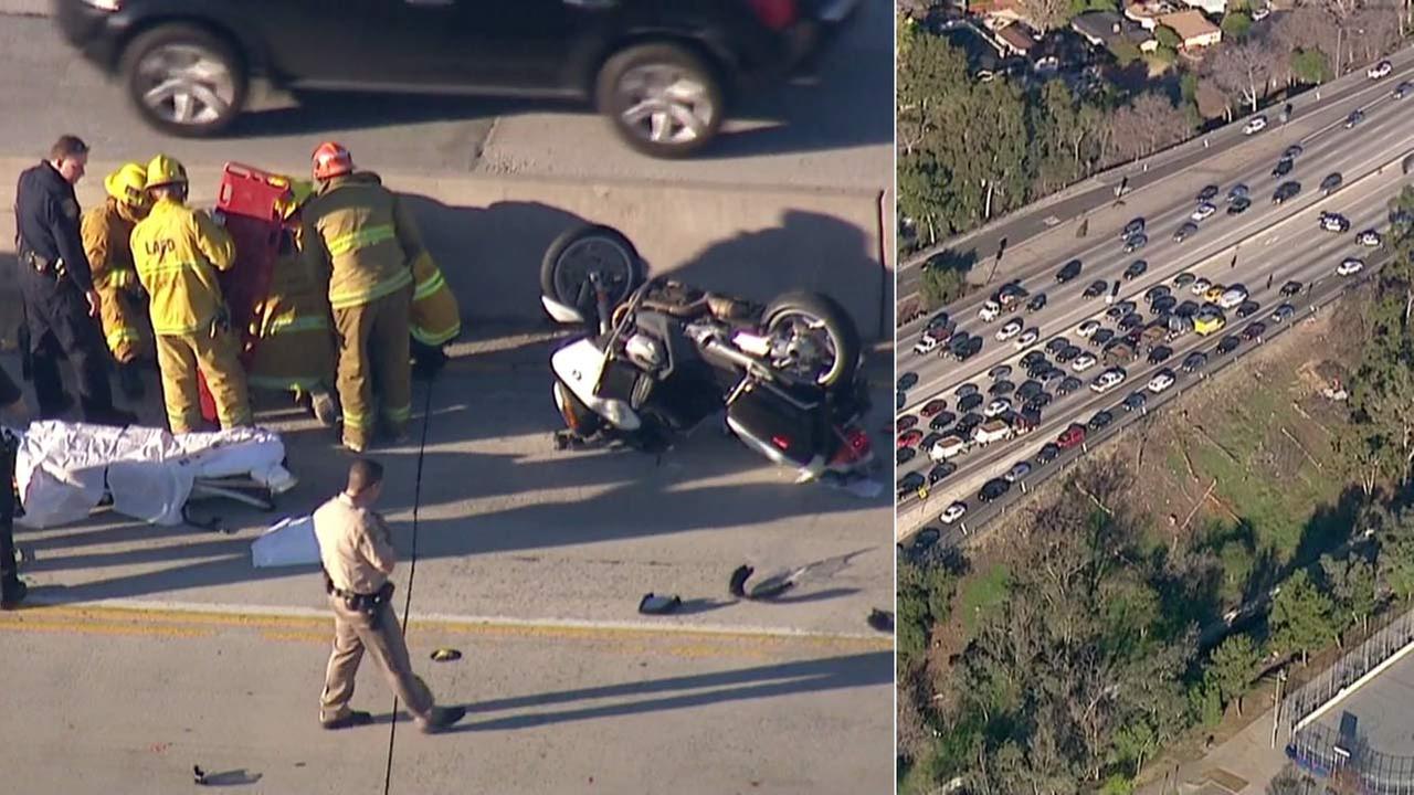 Chp Motorcycle Officer Injured In Crash On 170 North In North Hollywood Chp Motorcycle Officer Injured In Crash On 170 North In North Hollywood