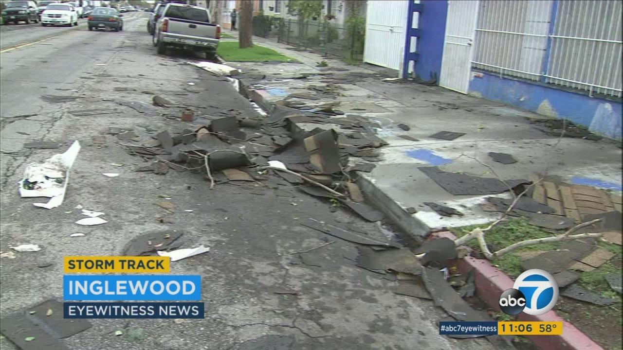Downburst winds rip through Inglewood neighborhood