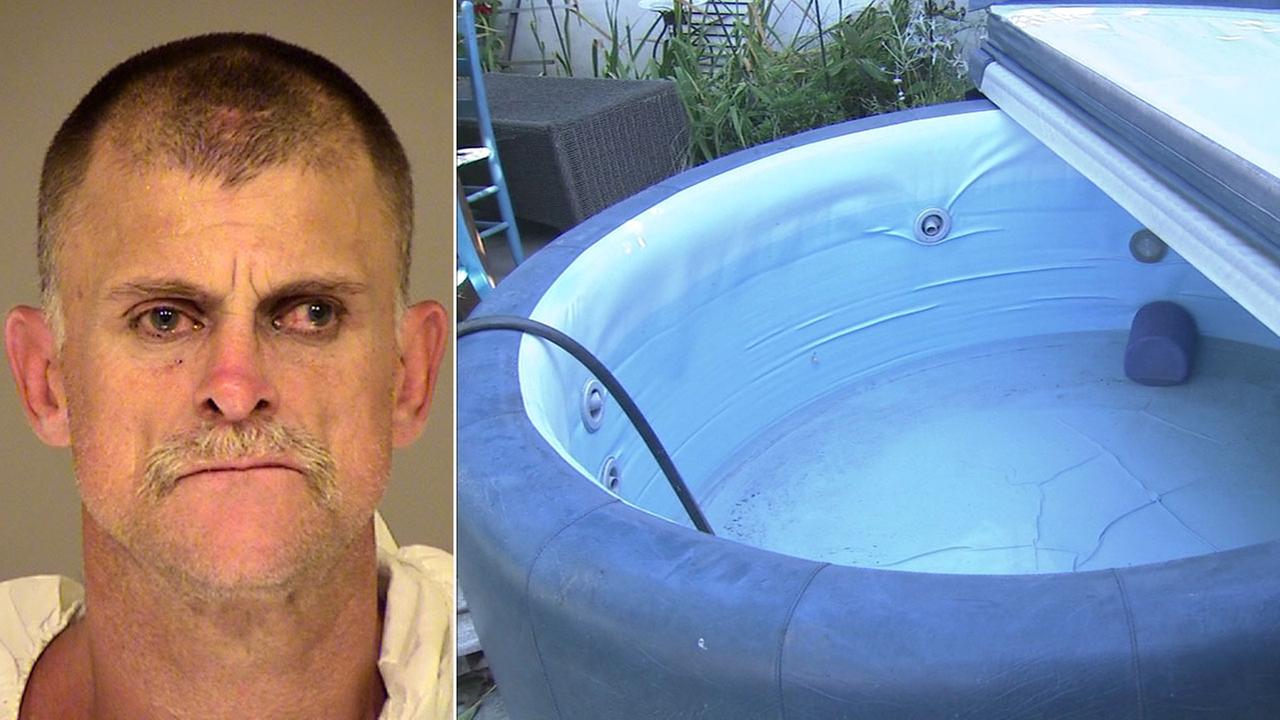 Naked man arrested for sneaking into backyard to use hot 