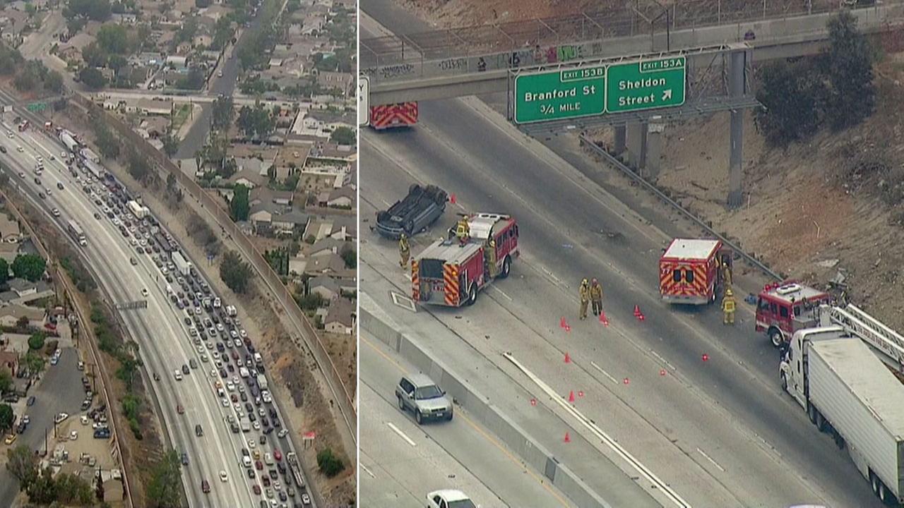 At Least 4 Injured In Rollover Crash On 5 Fwy In Sun Valley At Least 4 Injured In Rollover Crash On 5 Fwy In Sun Valley