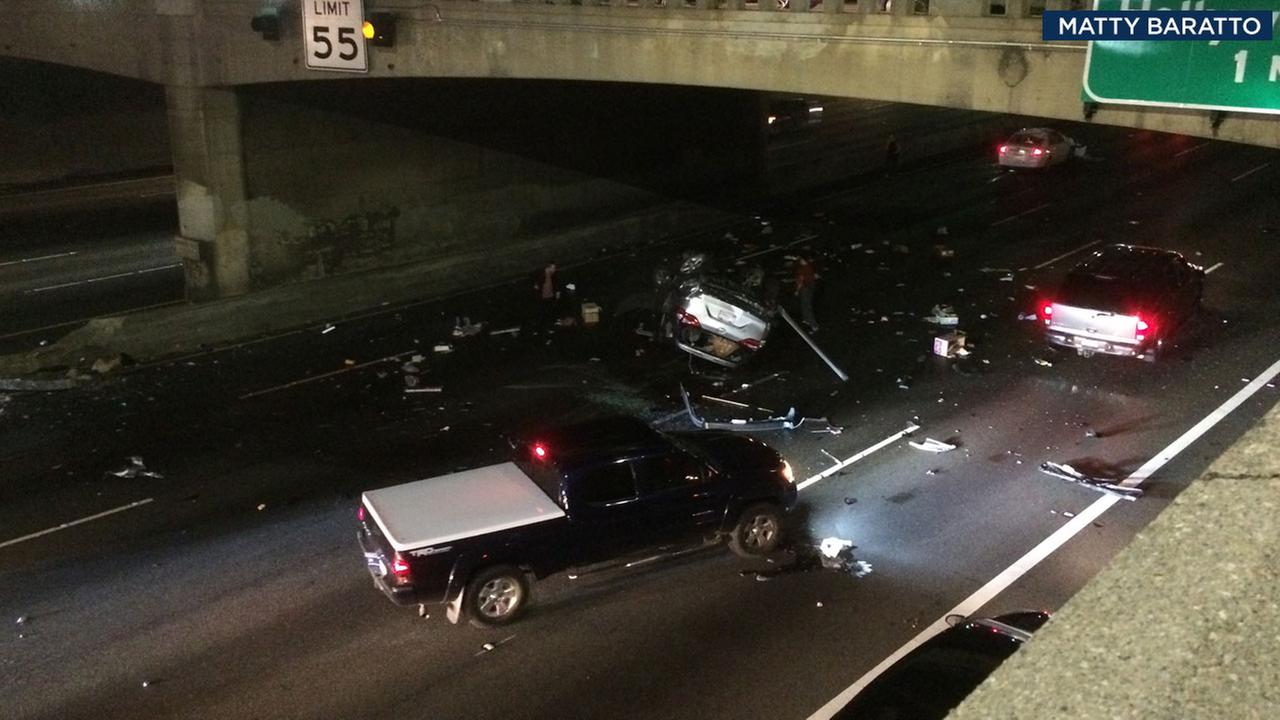 2 Killed, 2 Critically Injured In Rollover Crash On 101 Fwy In ...