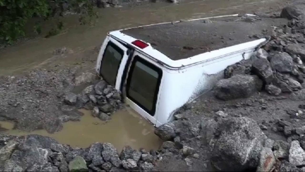 Flashflooding, mudslides in San Bernardino Mountains KABC7 Photos