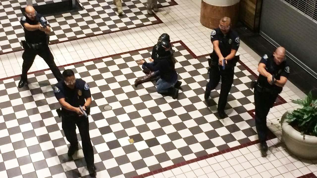 Activeshooter drill held at Santa Ana Westfield MainPlace mall