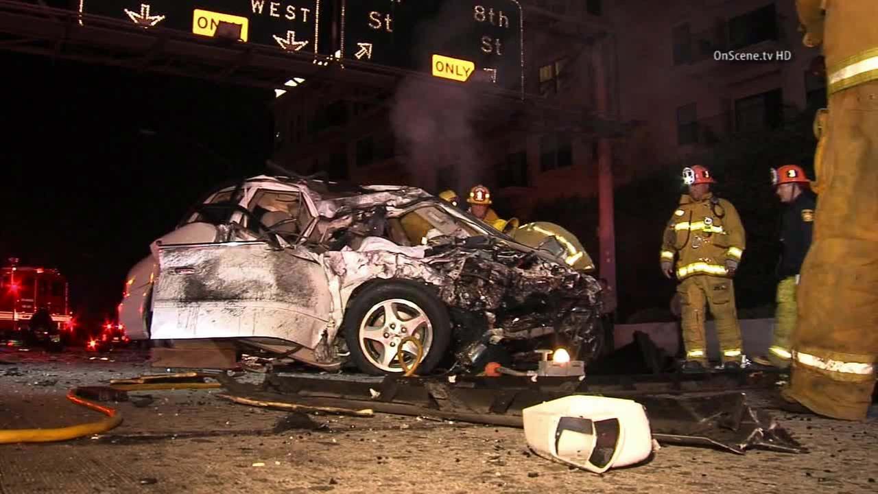 2 killed in crash caused by wrongway driver on 110 Freeway