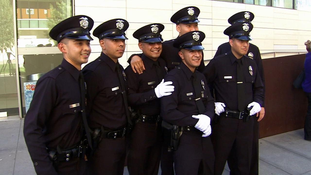 New Lapd Officers Sworn In Talk Keeping Peace In Community Abc7 Com