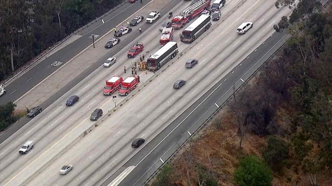 Los Angeles Sheriffs Inmate Bus Car Crash On 170 Freeway In North Hollywood Los Angeles Sheriffs Inmate Bus Car Crash On 170 Freeway In North Hollywood