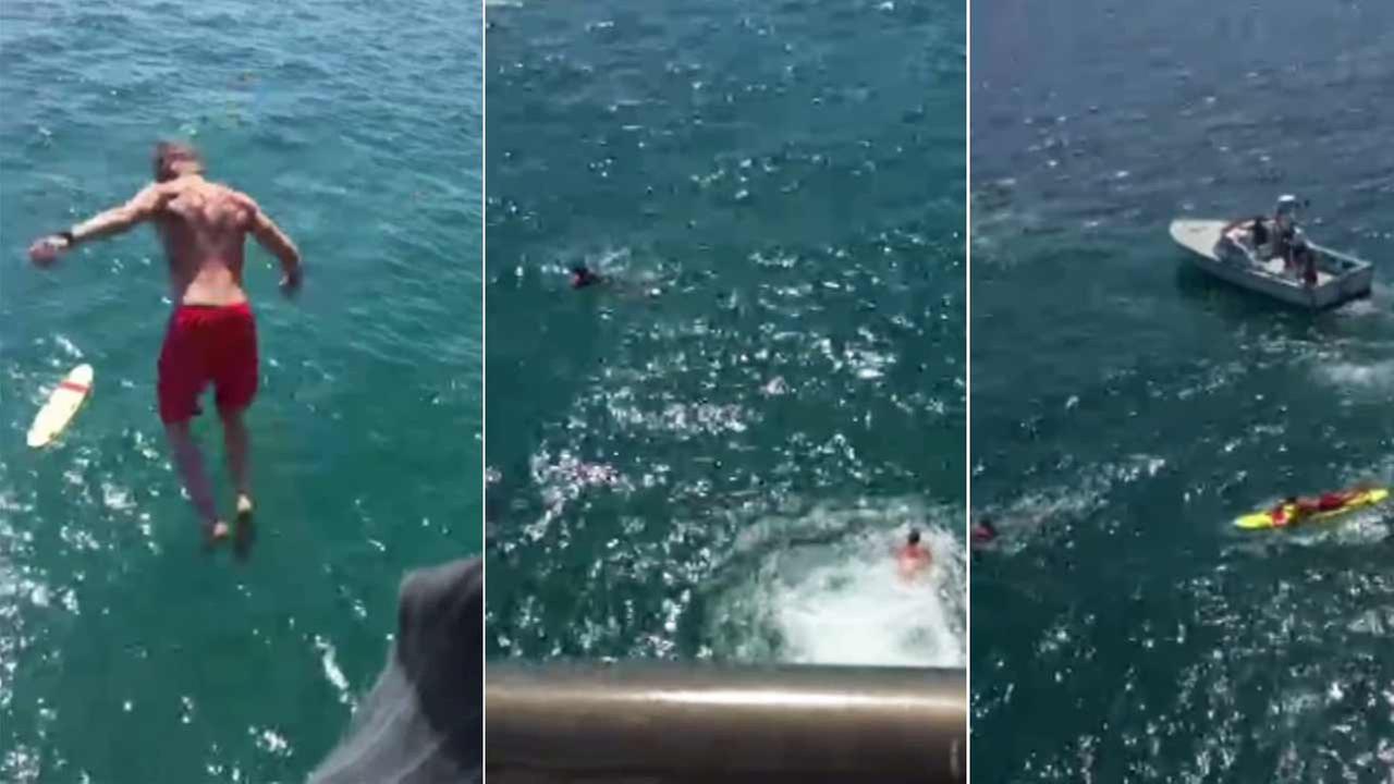 Huntington Beach Liuard Rescues Alleged Drunk Swimmer Abc7 Huntington Beach Liuard Rescues Alleged Drunk Swimmer
