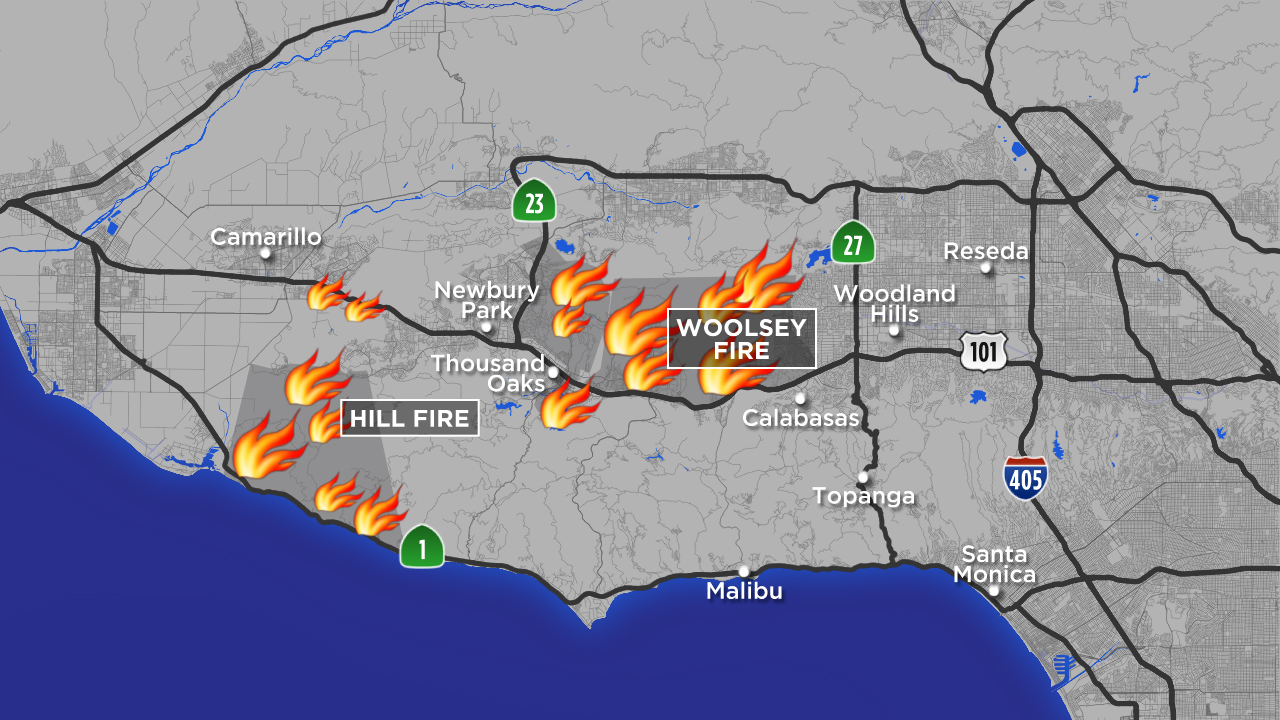 california fire road closures map