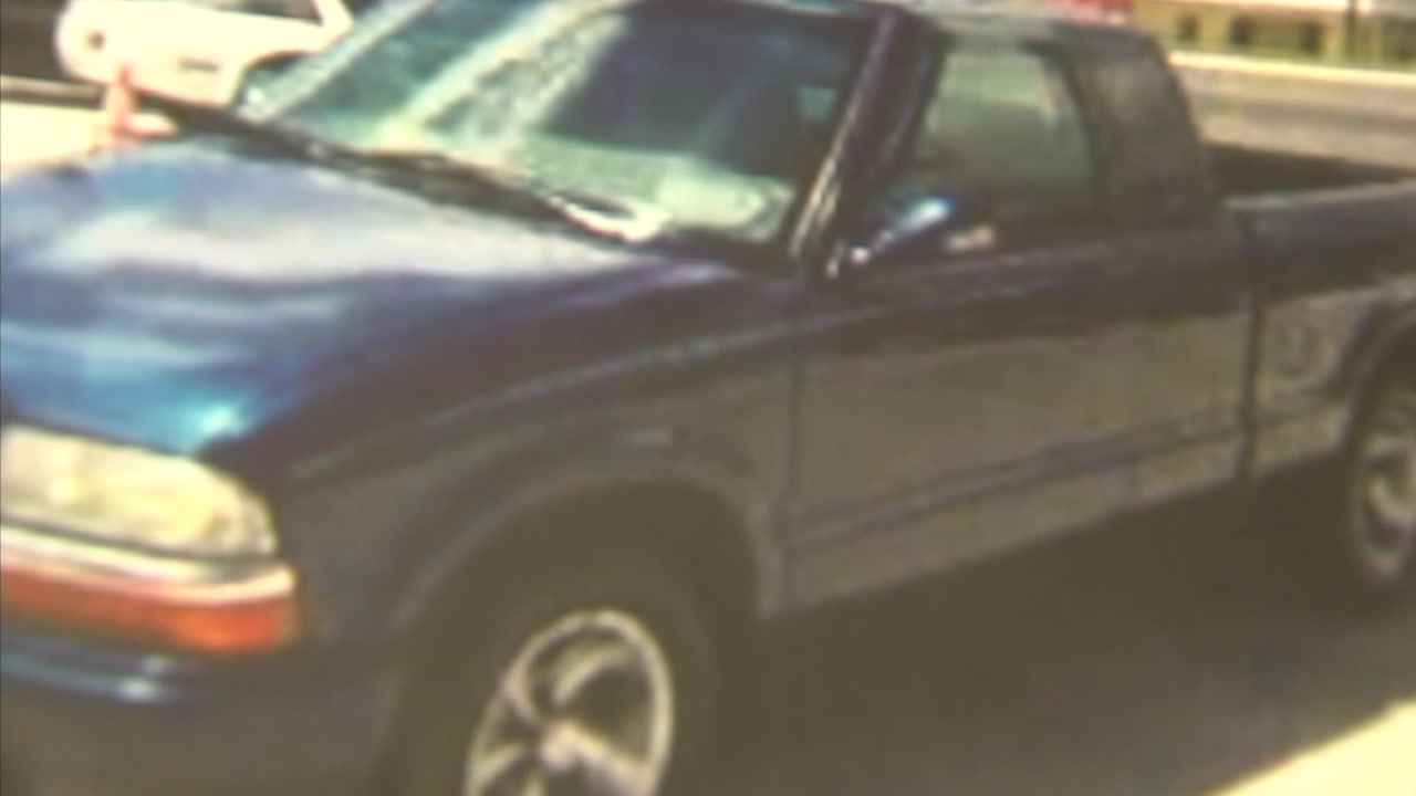 San Gabriel News Abc7 A Blue Chevrolet Pickup Truck Is Shown In Surveillance Footage As Authorities Search For The Driver