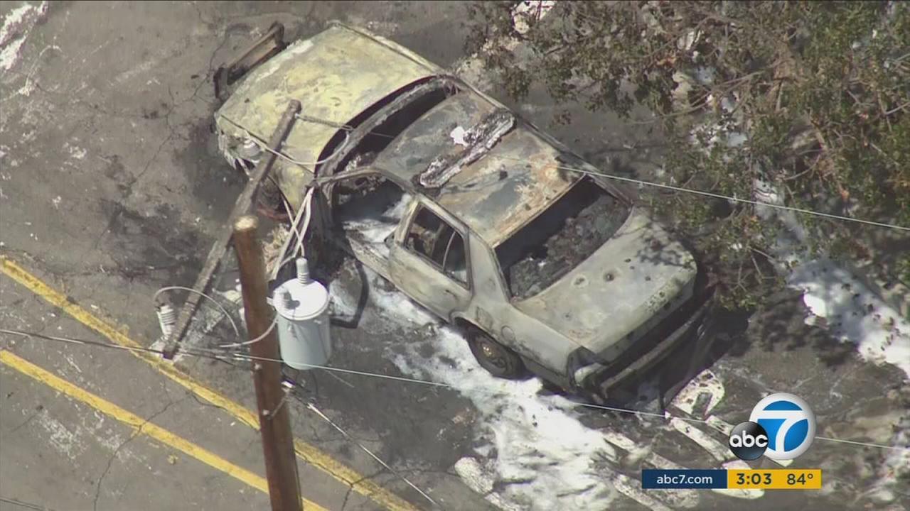 Bell Gardens Police Cruiser Catches Fire During Chase | Abc7.com