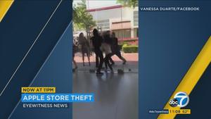 Video 4 Thieves Strike Rancho Cucamonga Apple Store In Broad