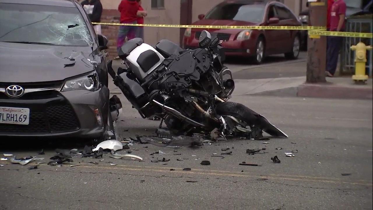 Bell Gardens motorcycle officer injured in Montebello crash