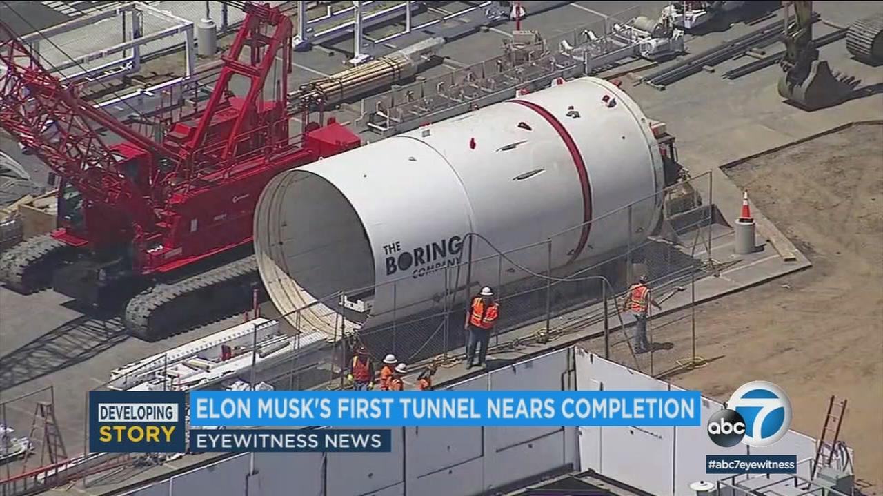 Elon Musk Tweets Breakthrough Of Boring Company Tunnel Abc7com