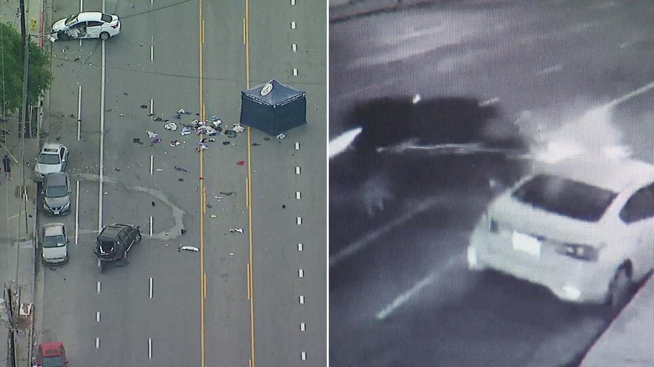 Cars Involved In A Fatal Crash Are Seen In A Surveillance Image Right And Cars Involved In A Fatal Crash Are Seen In A Surveillance Image Right And
