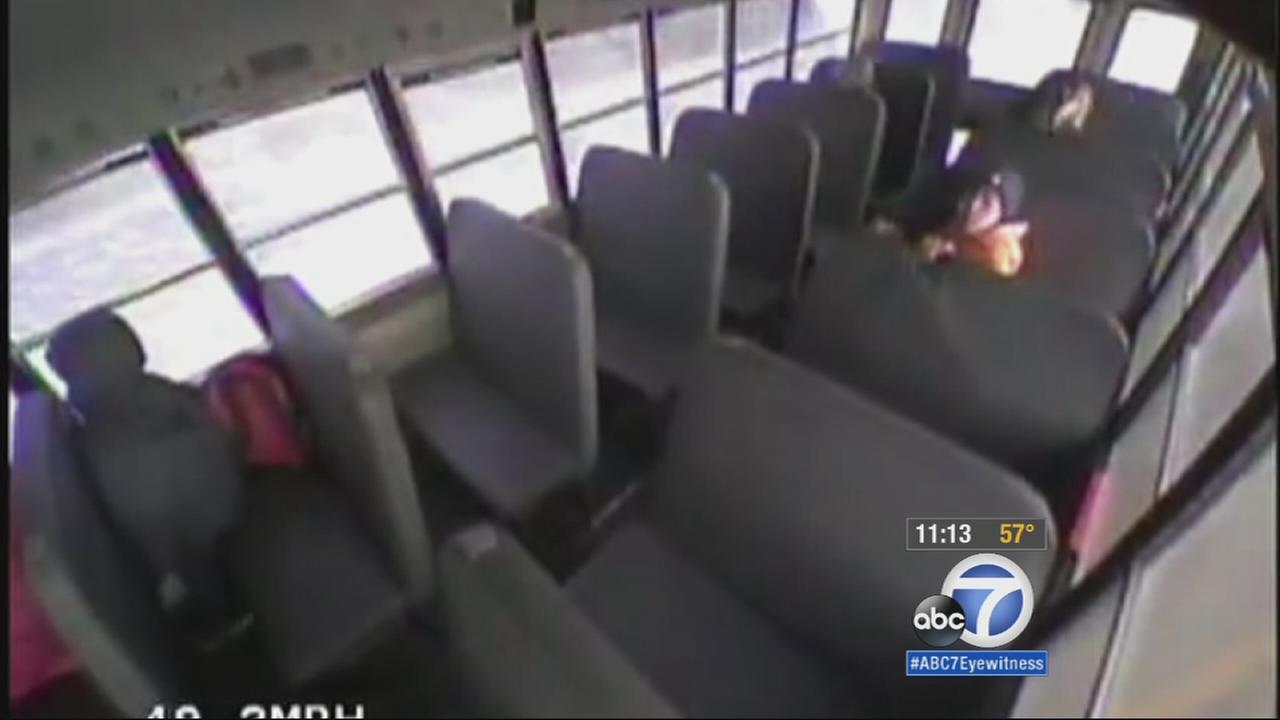 VIDEO Iowa school bus driver crashes on icy road