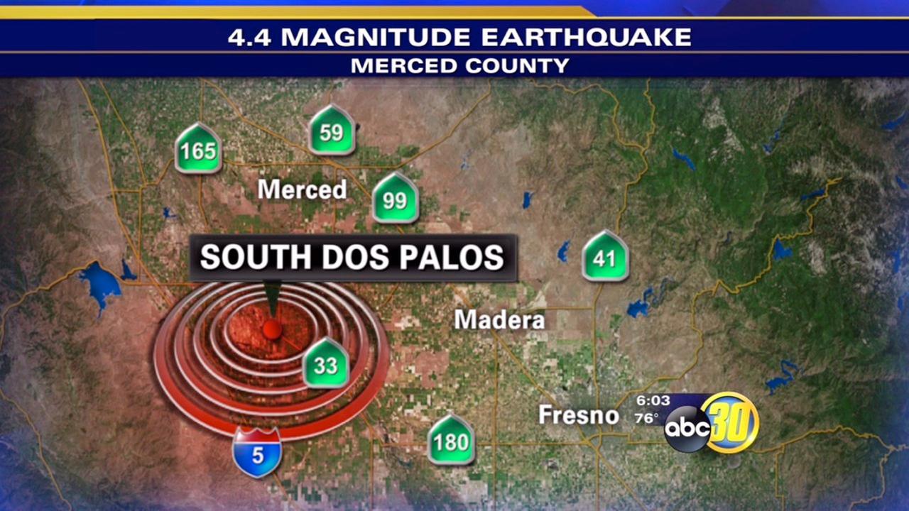 Magnitude4.4 earthquake hits near South Dos Palos