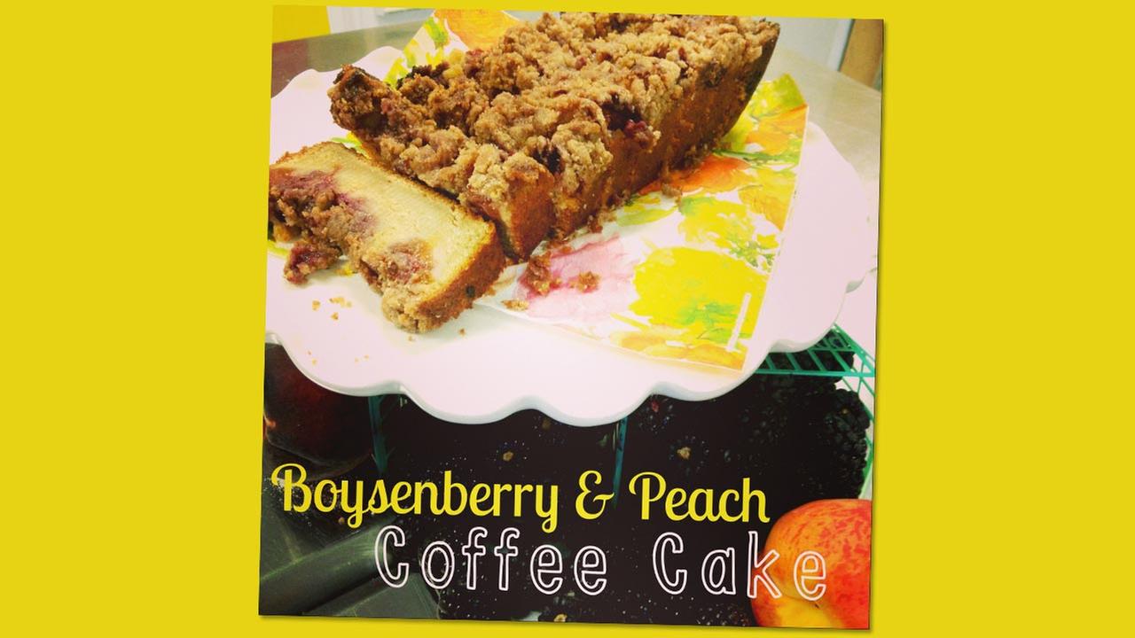 Boysenberry and Peach Coffee Cake recipe