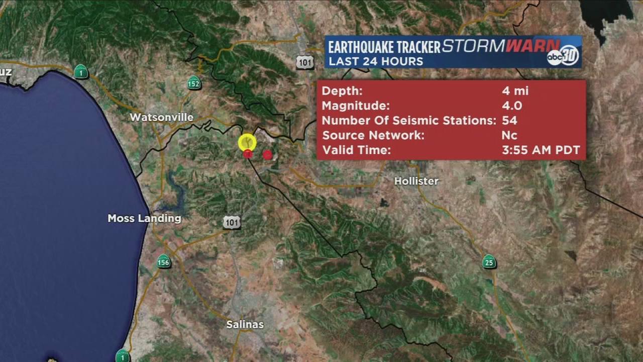 4.0 earthquake strikes near San Juan Bautista | abc30.com