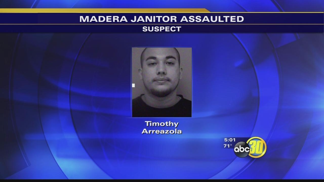 Madera police arrest 1 of 2 suspects in janitor attack