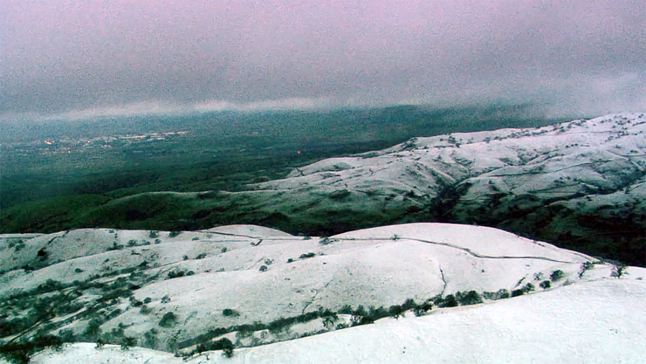 Rare snow falls around the Bay Area