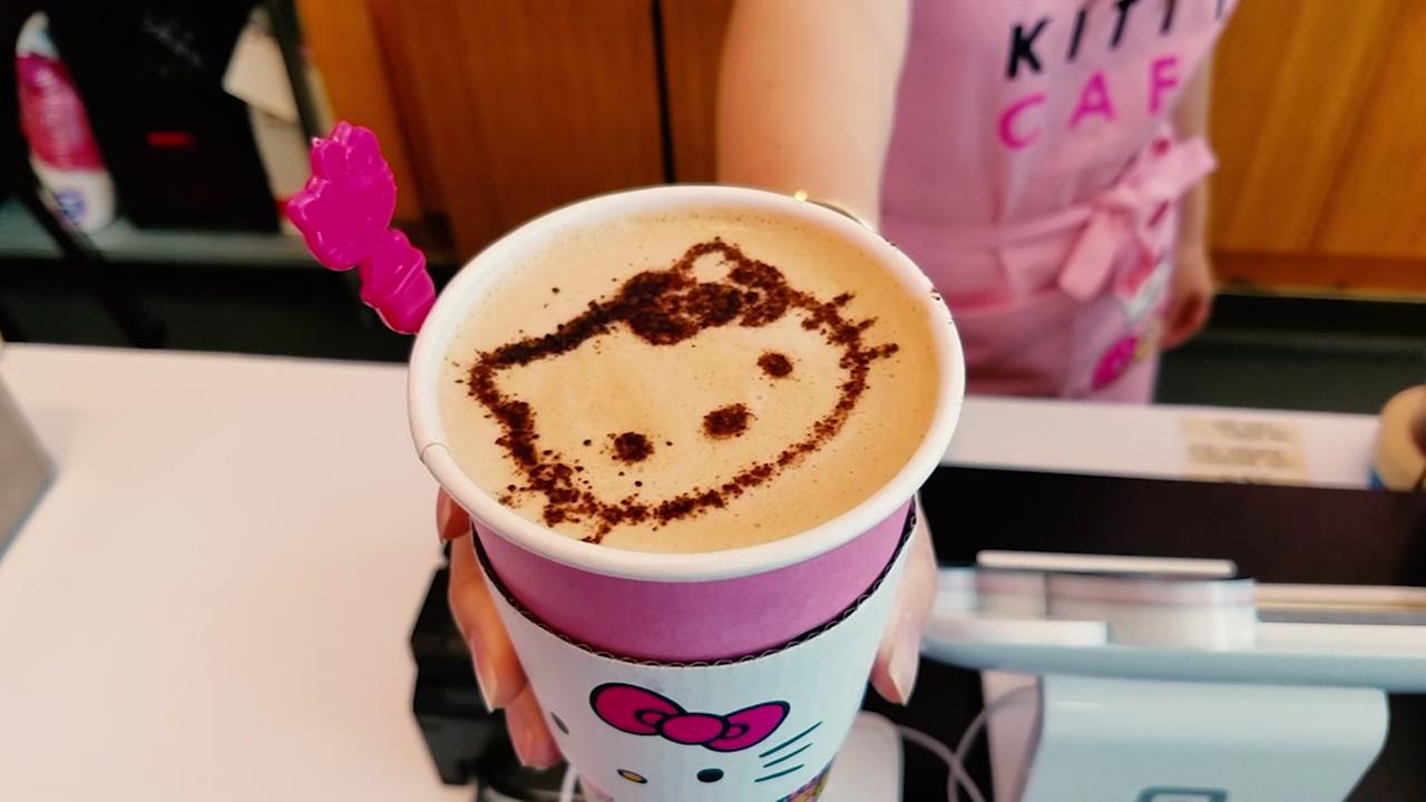  Hello  Kitty  fans gather at opening new caf  in San  Jose 