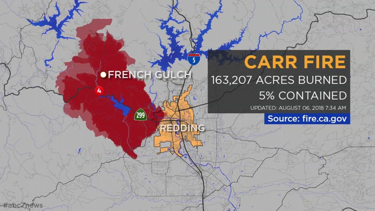 CALIFORNIA WILDFIRES: Evacuation orders for Carr Fire near Redding