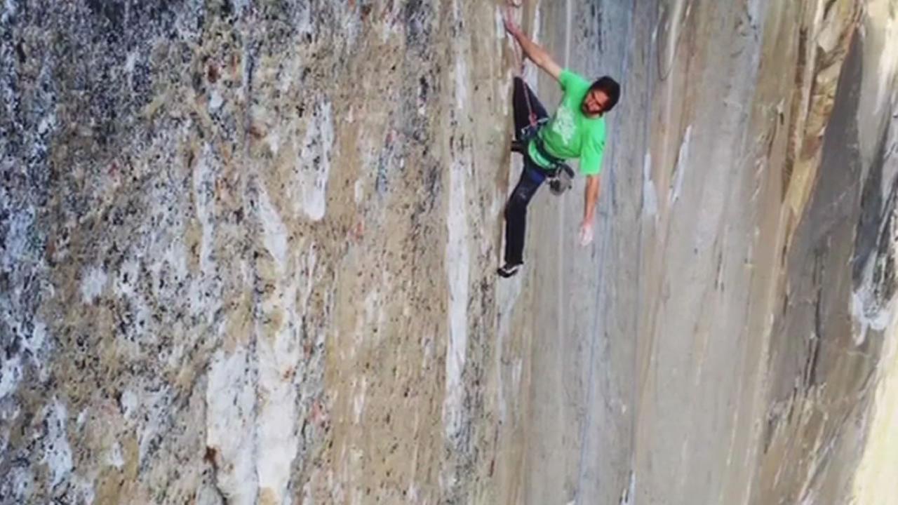 Climbers reach the top of El Capitan's Dawn Wall in Yosemite