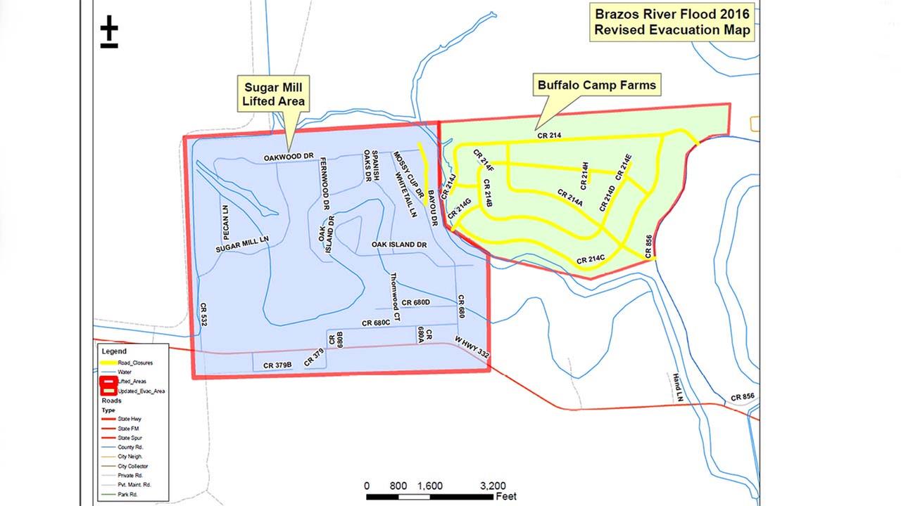 Mandatory evacuation zone lifted in Brazoria Co.