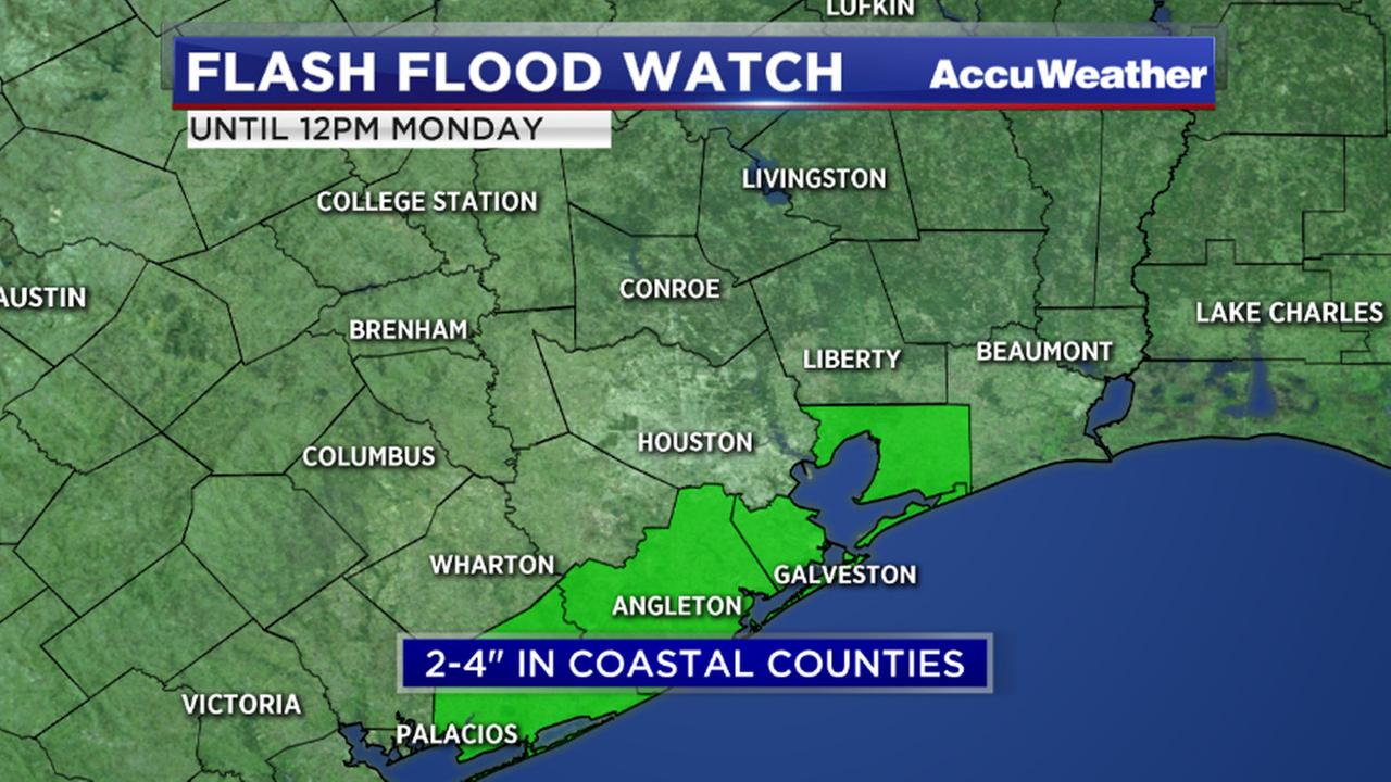 Flash Flood Watch issued for Brazoria, Chambers, Galveston and ...