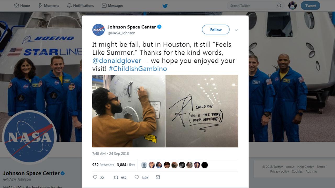 Childish Gambino drops by NASA during Houston tour stop