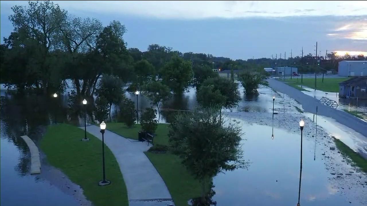 Drone video shows aftermath of flooding in Richmond