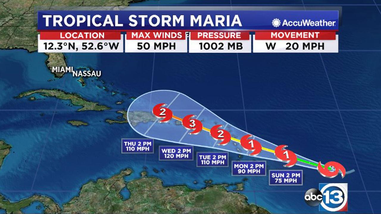 Maria Strengthens Into Tropical Storm, Expected To Continue Growing ...