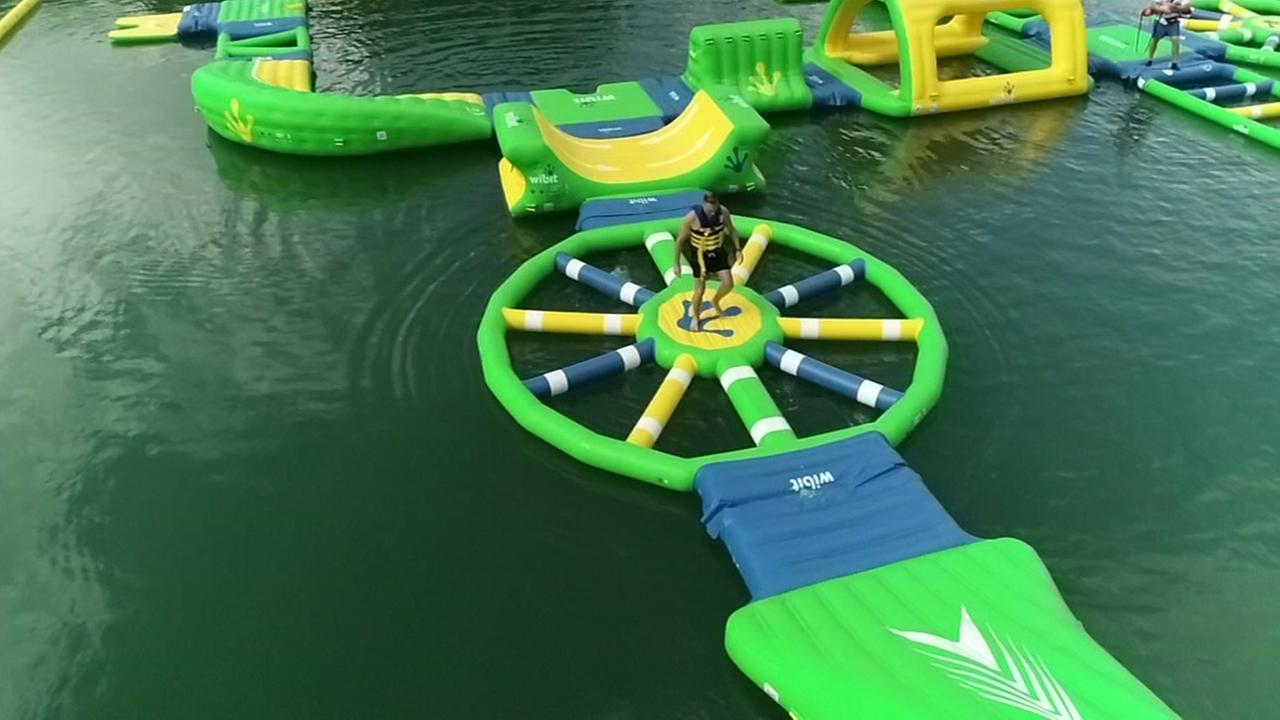 water floating trampoline