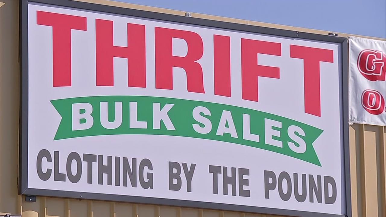 Bulk thrift shop offers fashions by the pound in Houston