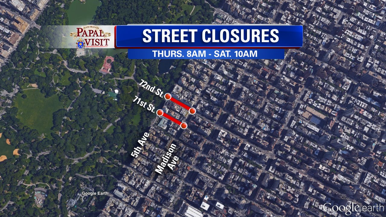 Check The List Of Nyc Street Closures For The Visit Of Pope