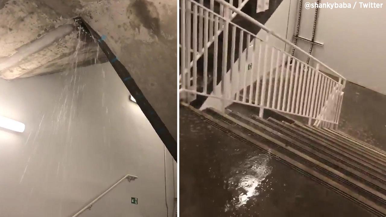 Water gushes through One World Trade Center, traps people in elevators