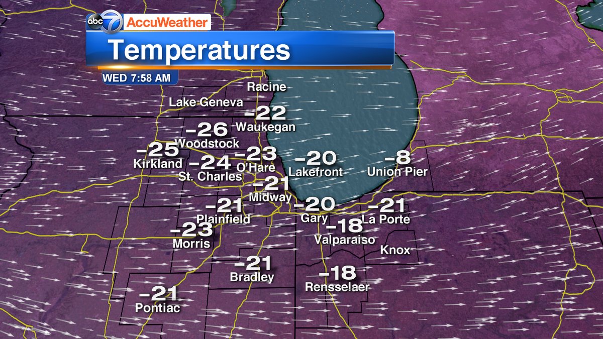 LIVE TEMPERATURES: Chicago Weather: Polar Vortex Brings Recordcold ...