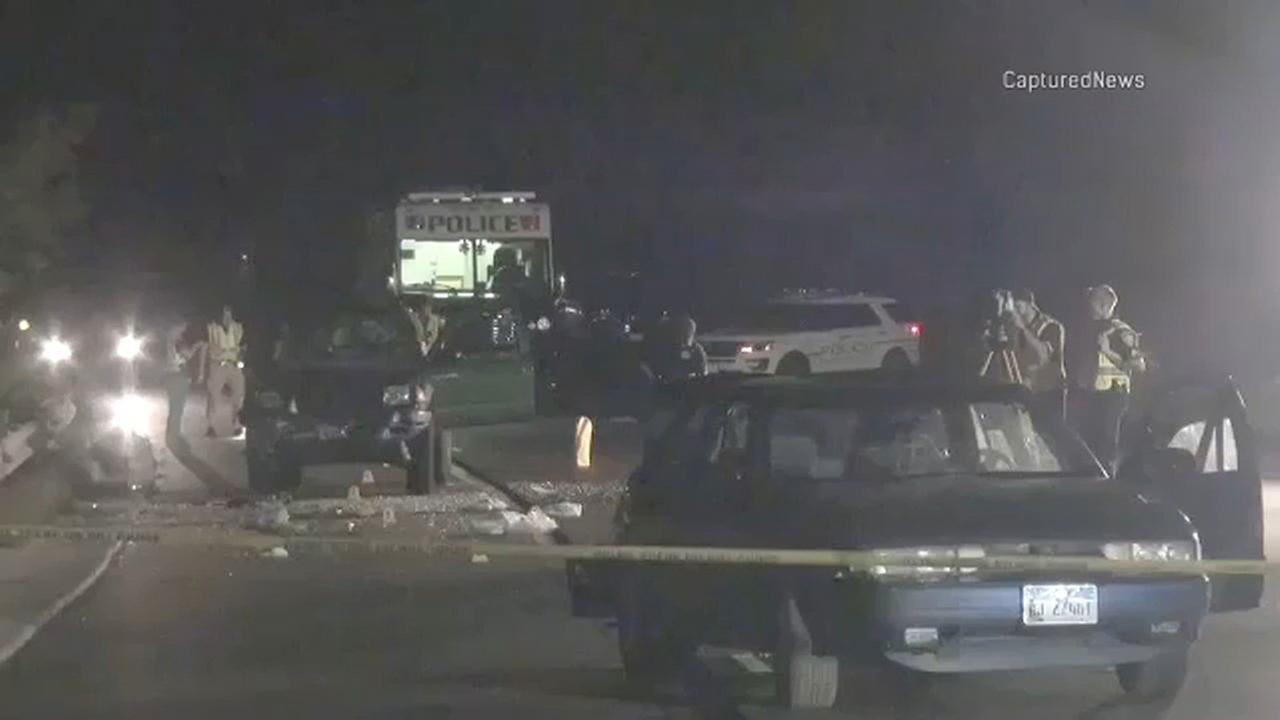 Woman killed after car she was pushing rearended by pickup truck in