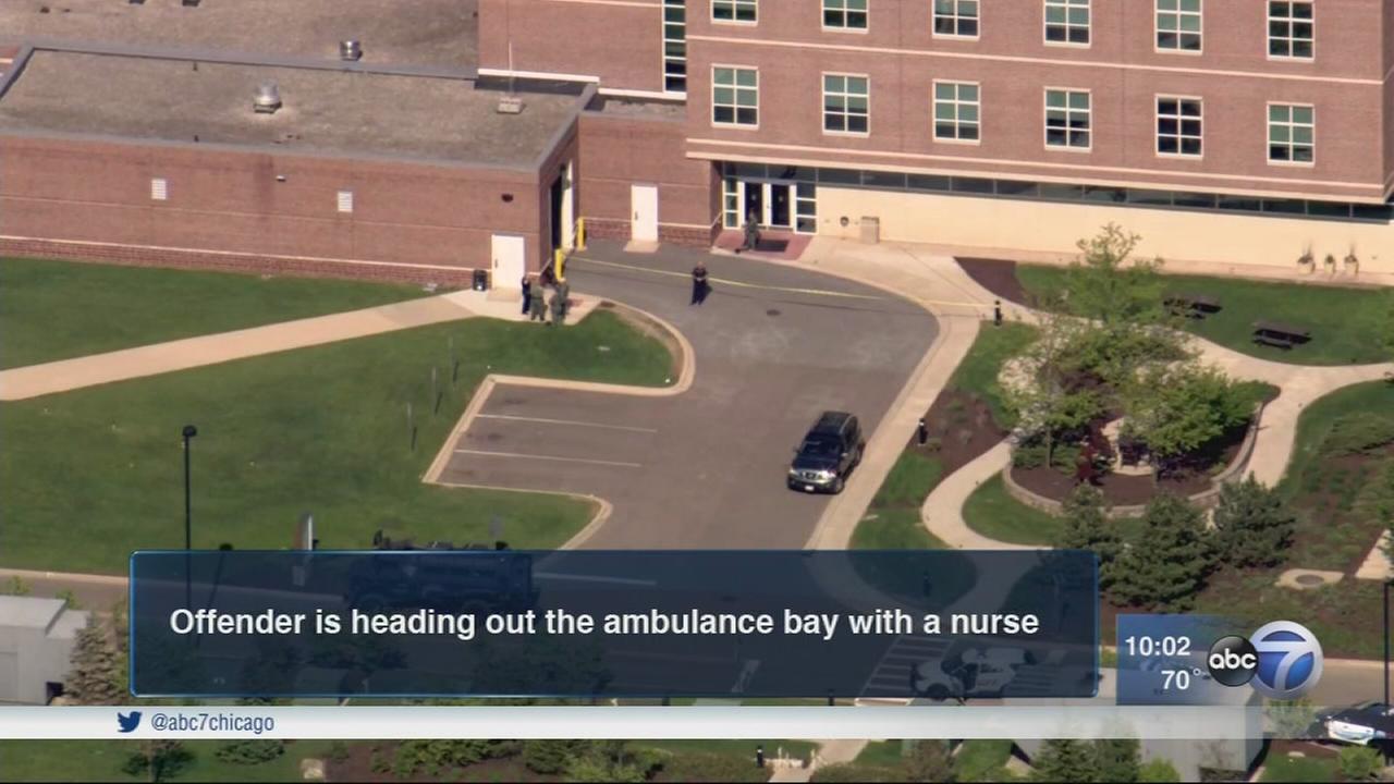 Inmate who held 2 nurses hostage in Geneva was at Delnor Hospital for