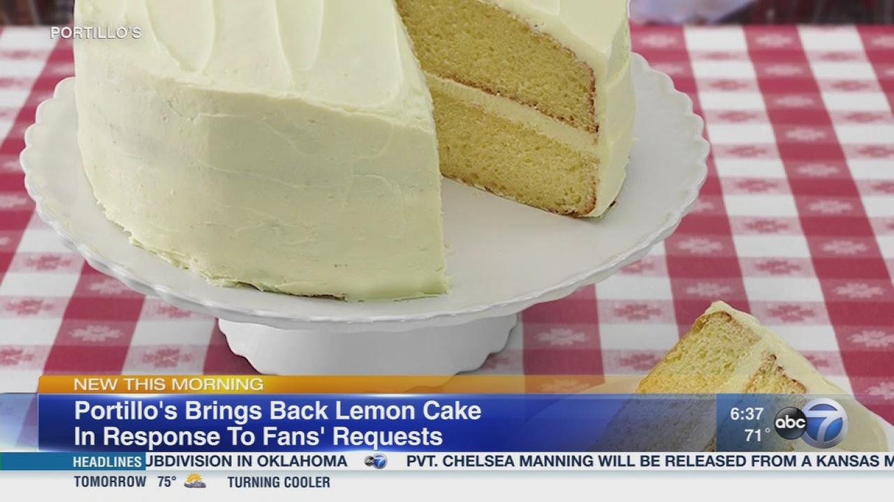 Portillo's extends lemon cake revival through August | abc7chicago.com