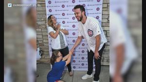 Kris Bryant surprises kids at hospital, is greeted with sweet marriage  proposal