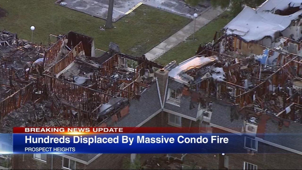 Prospect Heights fire Massive blaze at condominium complex, hundreds