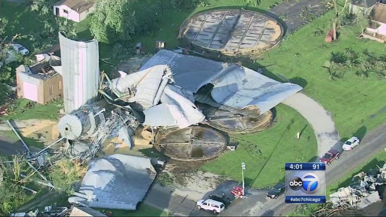 Tornado damage in Cameron, Illinois, to be assessed