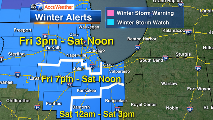 LATEST LIVE TRACK: Chicago Weekend Snowstorm Could Dump 3-8 Inches ...