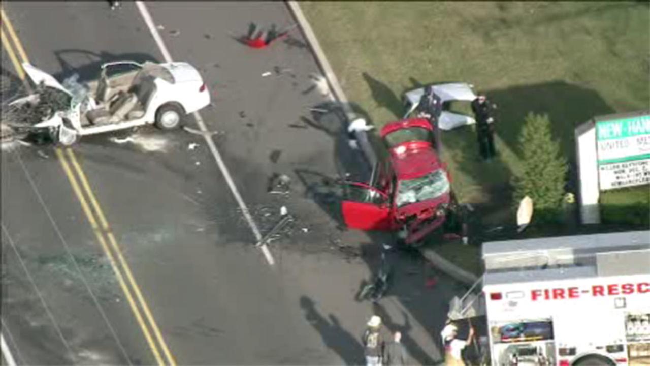 Several people injured in 4vehicle crash in New Hanover Twp., Pa