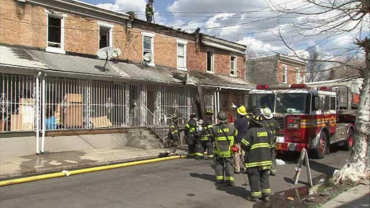 17 displaced when fire rips through Camden homes