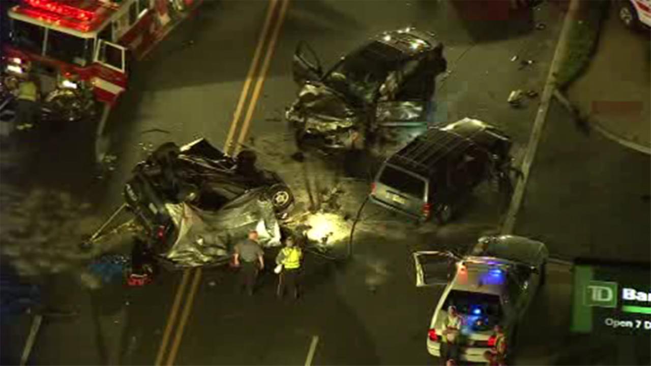 1 killed, 3 injured in multivehicle crash in Camden County