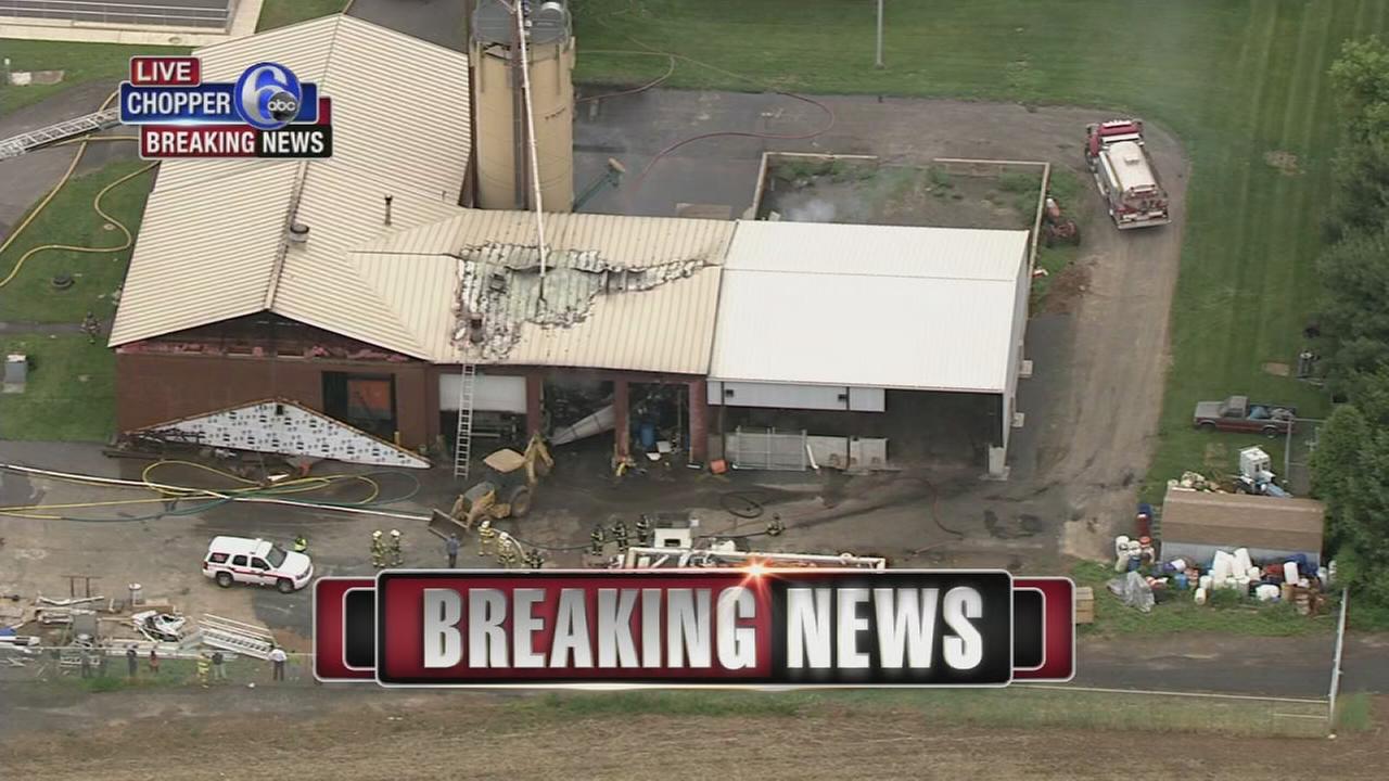 Fire breaks out at Chalfont sewage plant